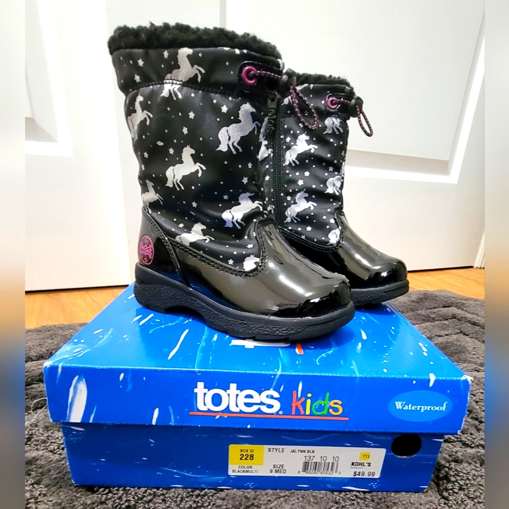 Totes Kids Toddler Snow Boots Size 9